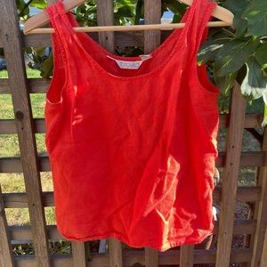 LINEN apple red tank top